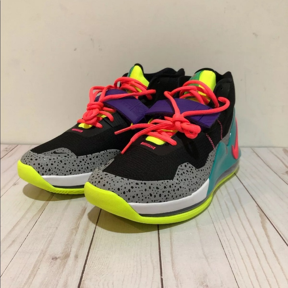 Nike Air Force Max Black/Hot Punch-Volt-New Green - Picture 4 of 8